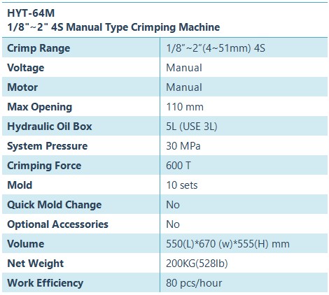 HYT-64M hose crimping machine